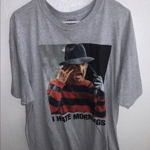 A Nightmare on Elm Street freddy krueger "i hate mornings" t-shirt XL MENS